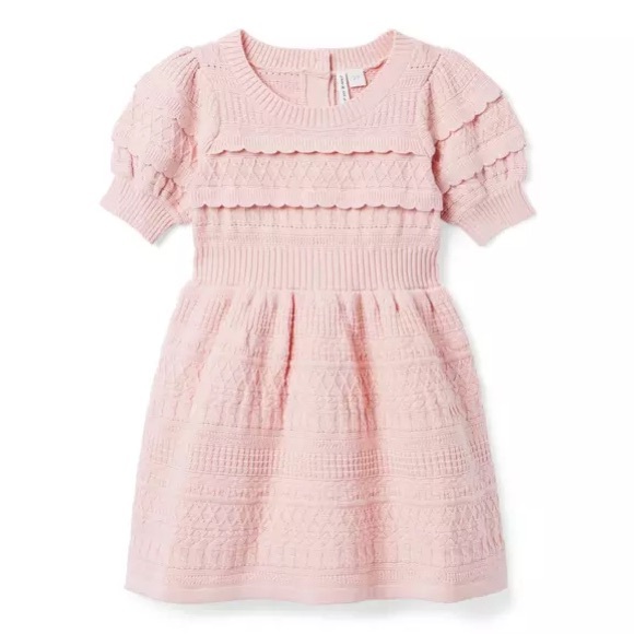 NWT Janie and Jack The Heights Sweater Dress Peachskin Sweater Dusty Light Pink - Picture 7 of 10